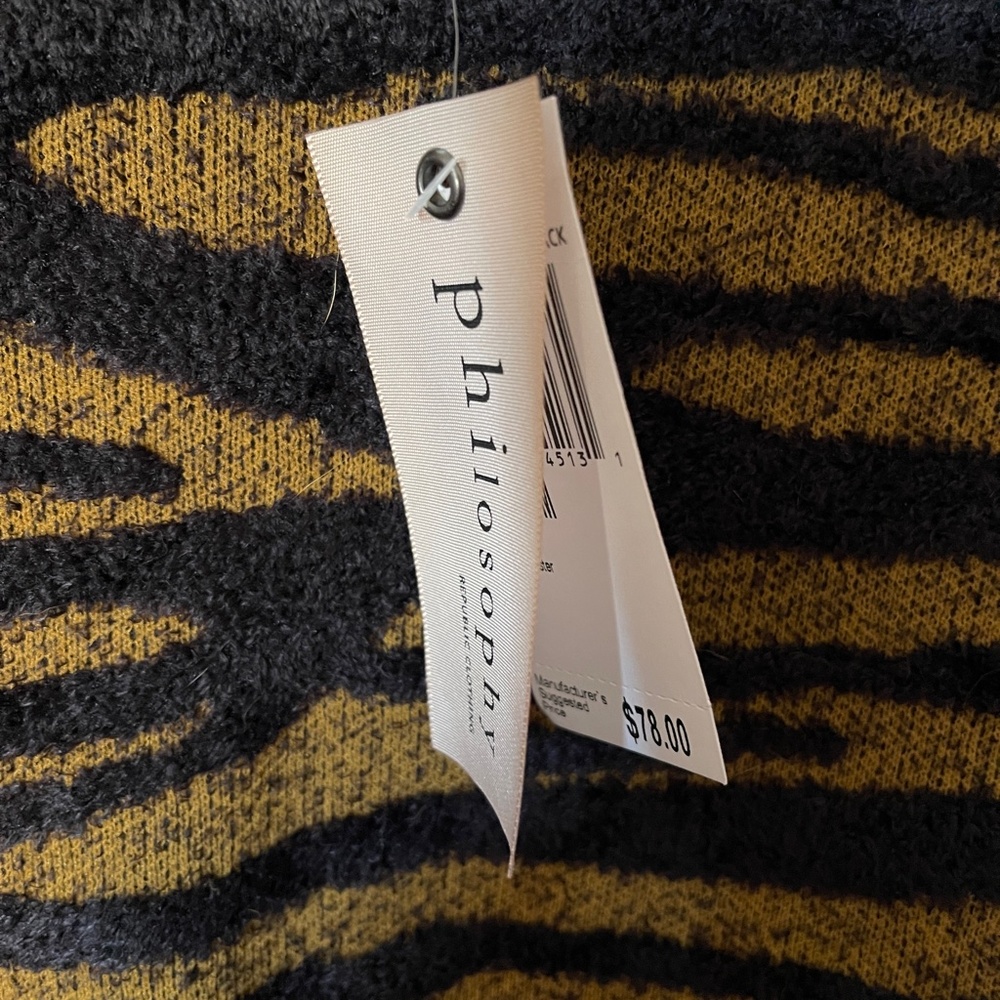 NWT Philosophy‎ Textured Animal Print Sweater Size M - Picture 5 of 8